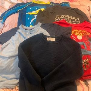 Bundle of 5 toddler boys tops- sizes/brands in photos